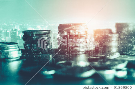 Finance and money technology background concept of business prosperity and asset 91869800