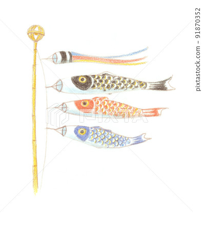 粉彩：鯉魚飄帶 91870352