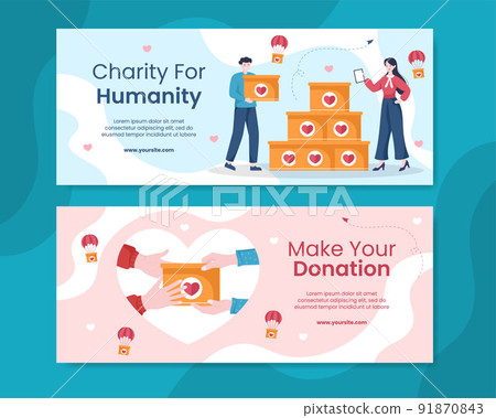 World Humanitarian Day Banner Template Flat Cartoon Background Vector Illustration World Humanitarian Day Banner Template Flat Cartoon Background Vector Illustration 91870843