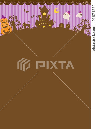 時尚手繪萬聖節背景插畫 91871281