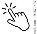 Touch screen finger tap gesture vector icon 91871497
