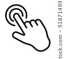 Touch screen finger tap gesture vector icon 91871499