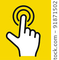 Touch screen finger tap gesture vector icon 91871502