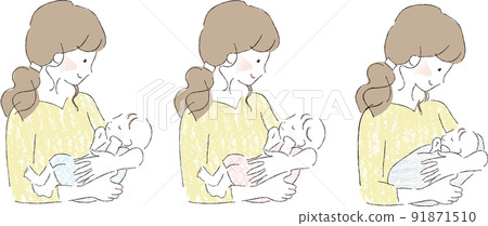 Mother holding a baby 91871510