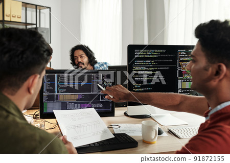 Team of Programmer Working in Office 91872155