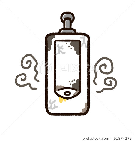 Tattered and dirty urinals 91874272