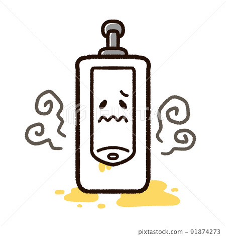 Urinal character dirty with urine 91874273