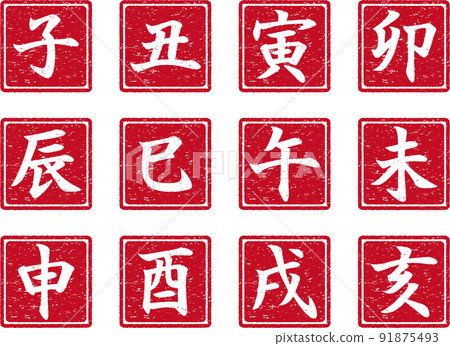 Zodiac stamp style set 2 91875493