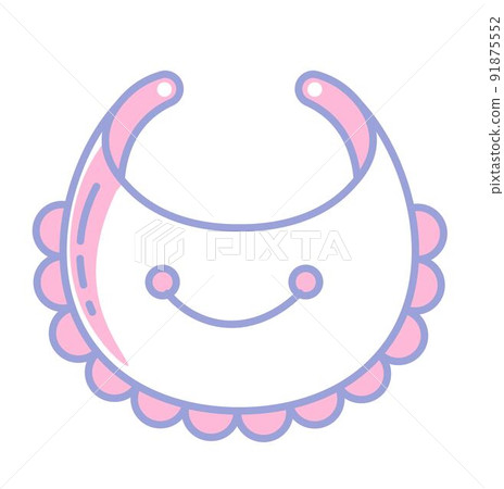Bib for babies and toddlers, kids clothes vector Bib for babies and toddlers, kids clothes vector 91875552