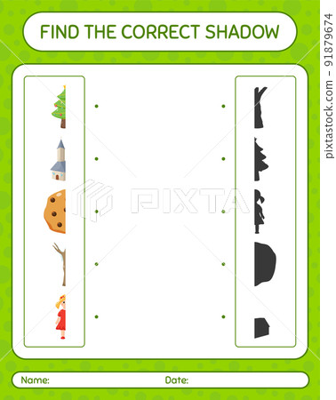 Find the correct shadows game with christmas icon. worksheet for preschool kids, kids activity sheet Find the correct shadows game with christmas icon. worksheet for preschool kids, kids activity sheet 91879674