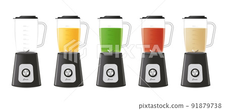 Set of blenders with shakes, smoothies in 3d vector illustration isolated Set of blenders with shakes, smoothies in 3d vector illustration isolated 91879738