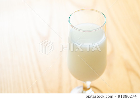 Lactic acid drink in a glass 91880274
