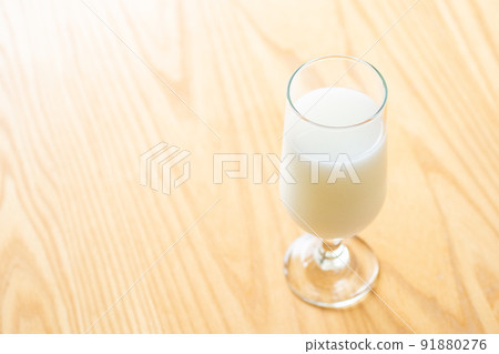 Lactic acid drink in a glass photo material Lactic acid drink in a glass photo material 91880276