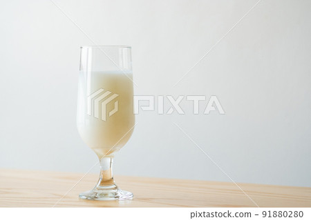 Lactic acid drink in a glass photo material Lactic acid drink in a glass photo material 91880280