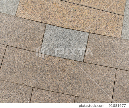 brown and gray rectangular, background stone tilted close-up 91881677