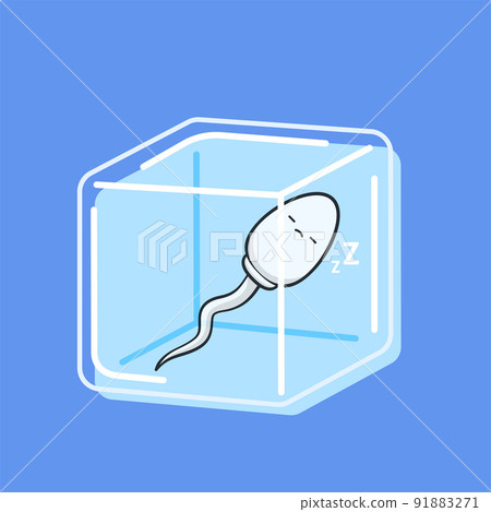 The Sleeping Sperm inside the ice cube. 91883271