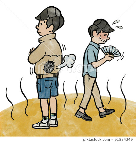 A man wearing an air-conditioned jacket 91884349