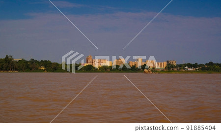 view to Niger river and Niamey city,Old Presidential Palace Niamey Niger view to Niger river and Niamey city,Old Presidential Palace Niamey Niger 91885404