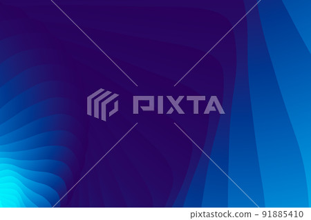 Vector abstract graphic illustration in the form of gradient blue and dark blue curved wavy lines overlapping each other with mostly dark blue color. Template for cover, flyer or banner. Vector abstract graphic illustration in the form of gradient blue and dark blue curved wavy lines overlapping each other with mostly dark blue color. Template for cover, flyer or banner. 91885410