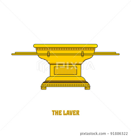 The laver, set in the tabernacle and temple of Solomon. A ritual object in the rites of the Jewish religion. The laver, set in the tabernacle and temple of Solomon. A ritual object in the rites of the Jewish religion. 91886322