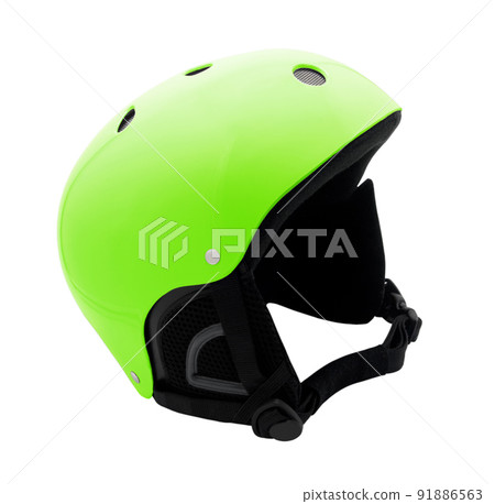 Bright ski helmet isolated on white 91886563