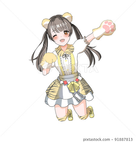 【自然髮色】虎年cosplay黃負責雙尾偶像 91887813