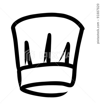 Chef cook icons. Vector cook cap logos for restaurant Chef cook icons. Vector cook cap logos for restaurant 91887820