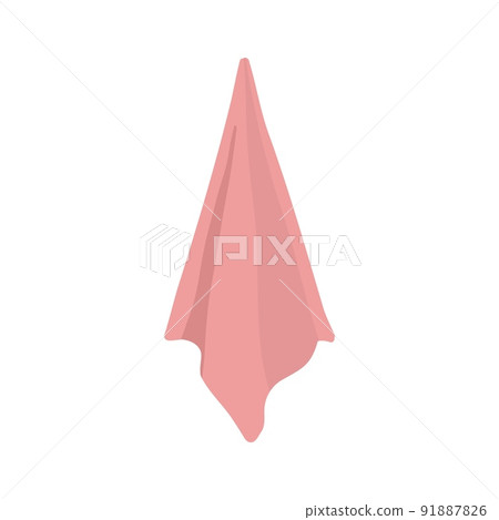 Cloth bath towel. Cartoon washcloth. Vector fabric shower illustration Cloth bath towel. Cartoon washcloth. Vector fabric shower illustration 91887826