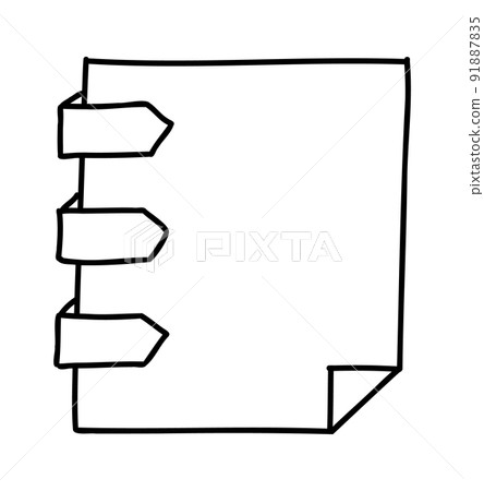 Bullet journal doodle icons. Hand drawn labels and borders for dairy 91887835