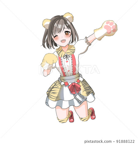 [Natural hair color] Bob idol in charge of red tiger cosplay celebrating the year of the tiger 91888122