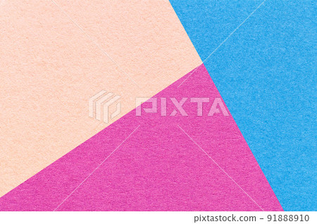 Texture of craft blue, purple and pink shade color paper background, macro. Structure of abstract lilac cardboard 91888910