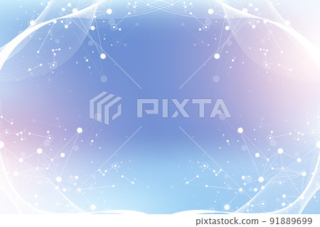 Colorful molecules background. DNA helix, DNA strand, DNA Test. Molecule or atom, neurons. Abstract structure for science or medical background, banner. Scientific illustration. Colorful molecules background. DNA helix, DNA strand, DNA Test. Molecule or atom, neurons. Abstract structure for science or medical background, banner. Scientific illustration. 91889699