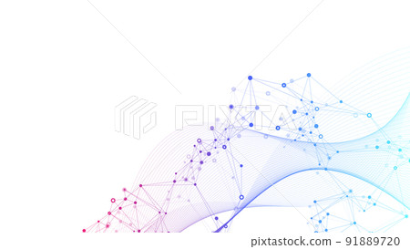 Digits abstract illustration with connected line and dots, wave flow. Digital neural networks. Network and connection background for your presentation. Graphic polygonal background. Digits abstract illustration with connected line and dots, wave flow. Digital neural networks. Network and connection background for your presentation. Graphic polygonal background. 91889720