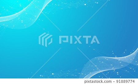 Digits abstract background with connected line and dots, wave flow illustration. Digital neural networks. Network and connection background for your presentation Digits abstract background with connected line and dots, wave flow illustration. Digital neural networks. Network and connection background for your presentation 91889774