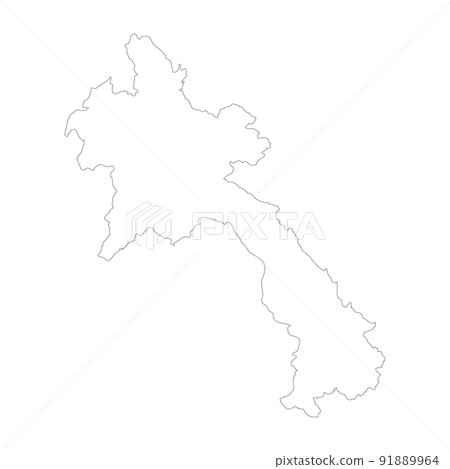 Laos vector country map outline Laos vector country map outline 91889964