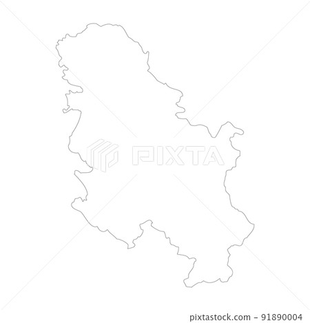 Serbia vector country map outline 91890004