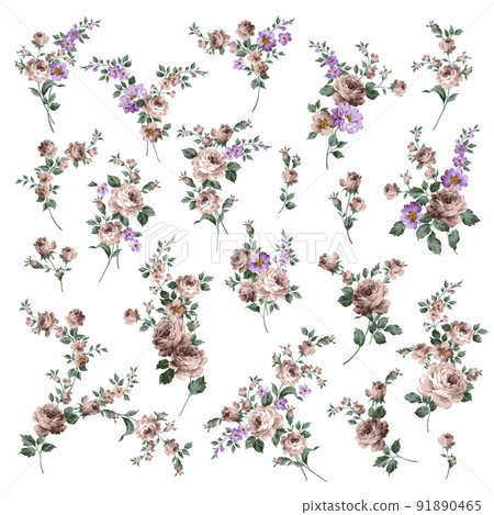 Beautiful and cute rose material collection, Beautiful and cute rose material collection, 91890465