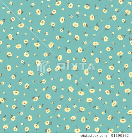 Cute Liberty-like florets pattern, - Stock Illustration [91890582] - PIXTA