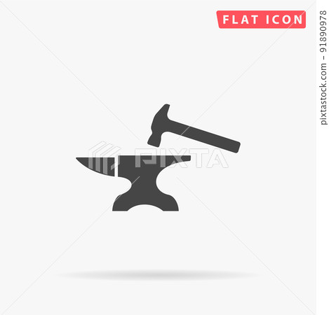 Forge flat vector icon 91890978