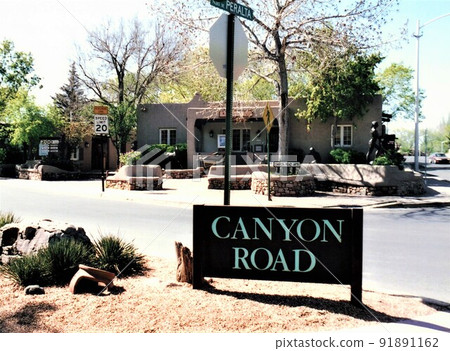 Santa Fe, Canyon Road sign 91891162