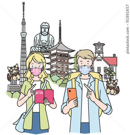 戴入境口罩觀光 戴入境口罩觀光 91891657