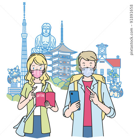 戴入境口罩觀光 戴入境口罩觀光 91891658