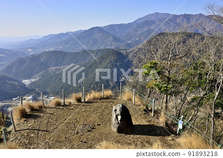 View from the Haiku stone of Mt. Ogino Takatori in the Sagami Alps of Tanzawa View from the Haiku stone of Mt. Ogino Takatori in the Sagami Alps of Tanzawa 91893218