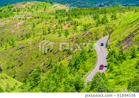 （群馬縣）滋賀草津路（清爽公路）草津一側的風景 91894556