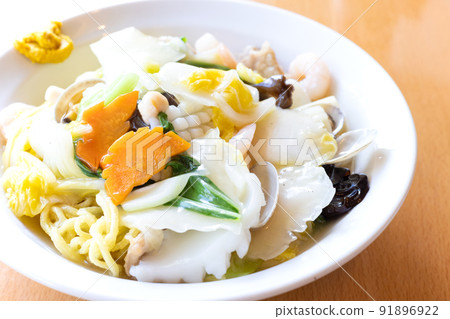 美味的 Ankake 海鮮炒麵 91896922