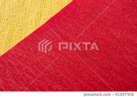 Background material Japanese paper red and yellow 91897408