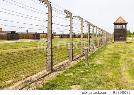 Auschwitz-Birkenau concentration camp. Holocaust memorial. Oswiecim, Poland, 16 May 2022 Auschwitz-Birkenau concentration camp. Holocaust memorial. Oswiecim, Poland, 16 May 2022 91898081