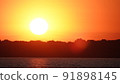 Beautiful sunset on the pier 91898145