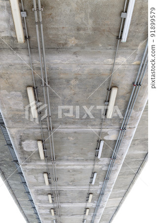 ceiling fluorescent under concrete way 91899579