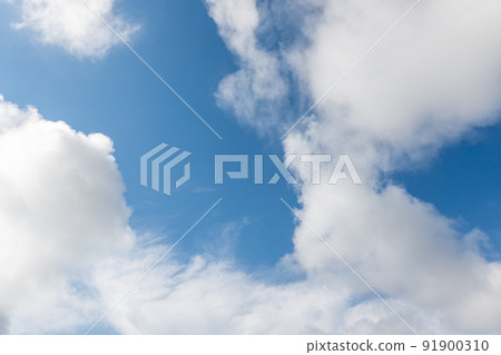 Blue sky sky background background material 91900310